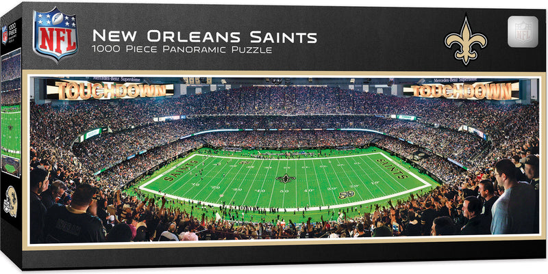 "New Orleans Saints NFL Panoramics" (The Mercedes-Benz Superdome) 1000 Piece Jigsaw Puzzle - Texas Time Gifts and Fine Art