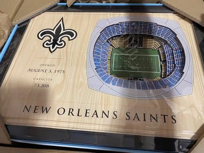 New Orleans Saints (The Superdome) 25-Layer "StadiumViews" 3D Wall Art - Texas Time Gifts and Fine Art