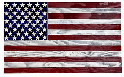 USA "Old Glory" Rustic Wooden Flag Wall Art—Fourth of July Holiday Special Price - Texas Time Gifts and Fine Art