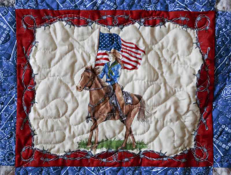 "Rodeo" Quilt—40-1/2" x 50" - Texas Time Gifts and Fine Art