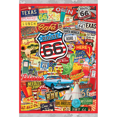 "Route 66—World's Smallest" 1000 Piece Jigsaw Puzzle Series - Texas Time Gifts and Fine Art