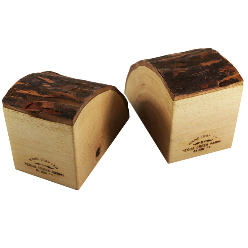 Rustic Texas Pecan Hardwood Bookends (Pair) - Texas Time Gifts and Fine Art