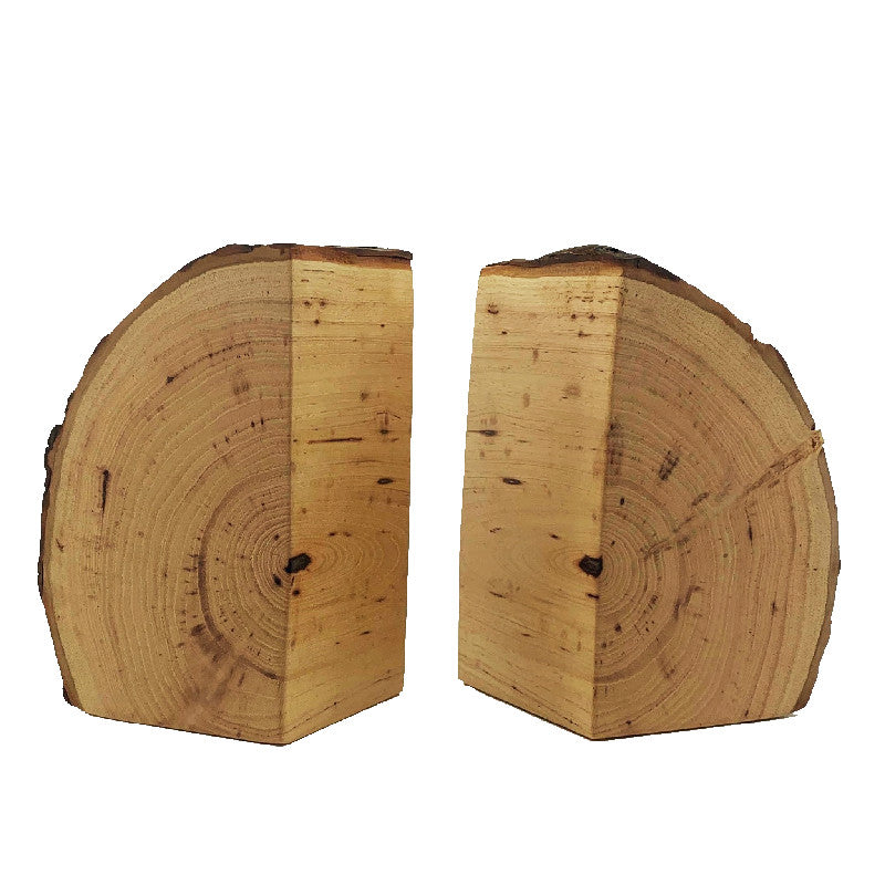 Rustic Texas Pecan Hardwood Bookends (Pair) - Texas Time Gifts and Fine Art