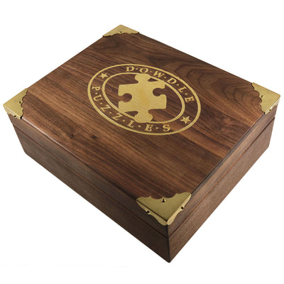 "San Antonio" Vintage Wooden Jigsaw Puzzle with Walnut Wood Storage Box - Texas Time Gifts and Fine Art