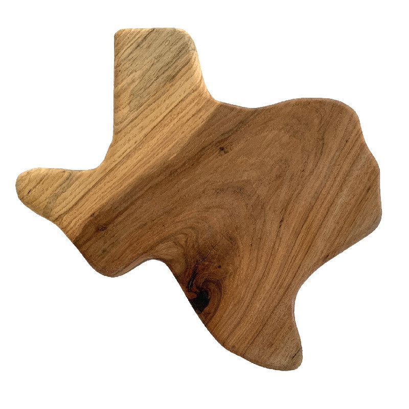 "Shape of Texas" Rustic Pecan Hardwood Cutting Board - Texas Time Gifts and Fine Art