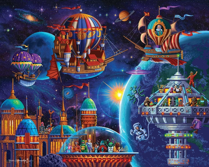 "Space Adventure" Rolled Canvas Giclée Print Wall Art - Texas Time Gifts and Fine Art