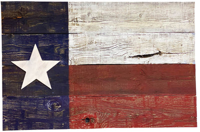 Texas "Lone Star" Rustic Wooden Flag Wall Art—Fourth of July Holiday Special Price - Texas Time Gifts and Fine Art