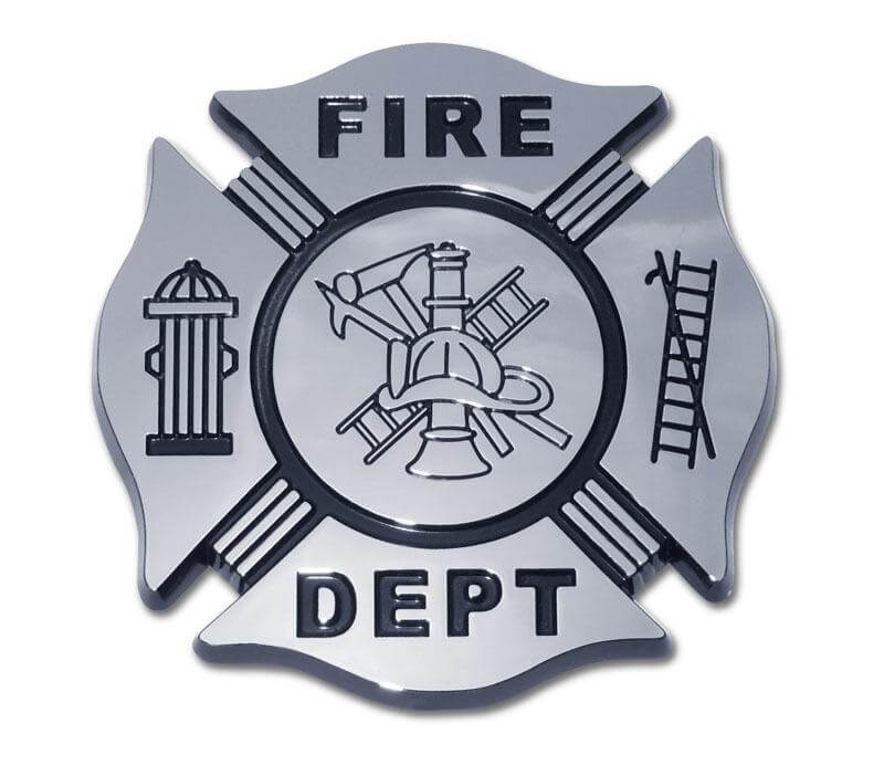 "Firefighter" Chrome Car Emblem - Texas Time Gifts and Fine Art