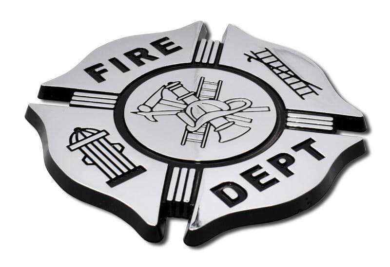 "Firefighter" Chrome Car Emblem - Texas Time Gifts and Fine Art