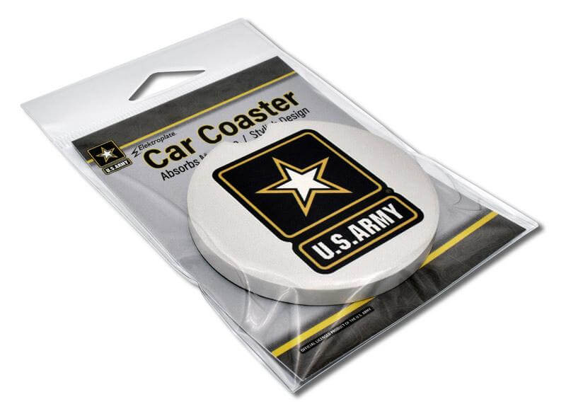 "U.S. Army Logo" Absorbent Car Coaster - Texas Time Gifts and Fine Art