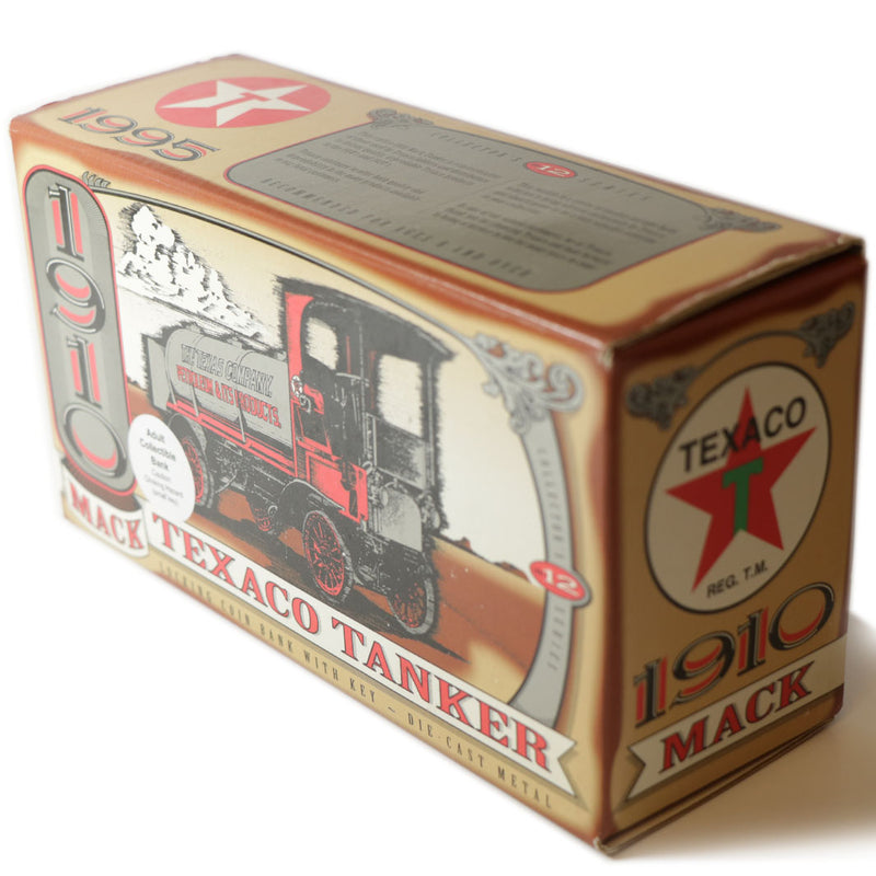 Texaco—1910 Mack "Texas Company" Tanker Truck Vintage Die-cast Collectible Coin Bank—Limited Edition - Texas Time Gifts and Fine Art