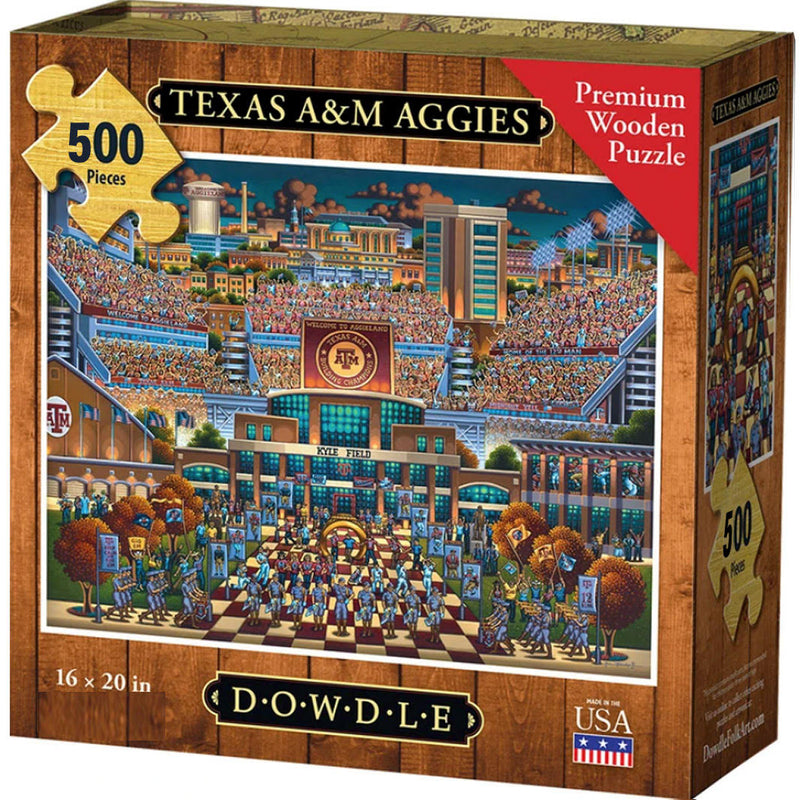 "Texas A&M Aggies" Classic Wooden Jigsaw Puzzle—IN STOCK - Texas Time Gifts and Fine Art