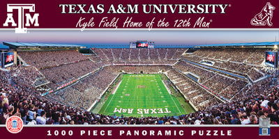 "Texas A&M University (Kyle Field) Panoramic Jigsaw Puzzle - Texas Time Gifts and Fine Art