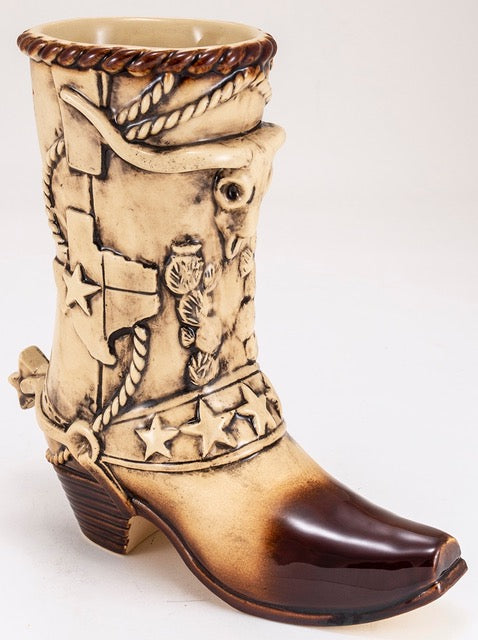 Texas Cowboy Boot Ceramic Beer Stein - Texas Time Gifts and Fine Art