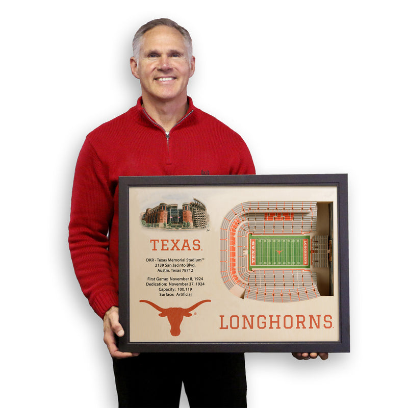 Texas Longhorns—DKR-Texas Memorial Stadium 25-Layer "StadiumViews" 3D Wall Art - Texas Time Gifts and Fine Art