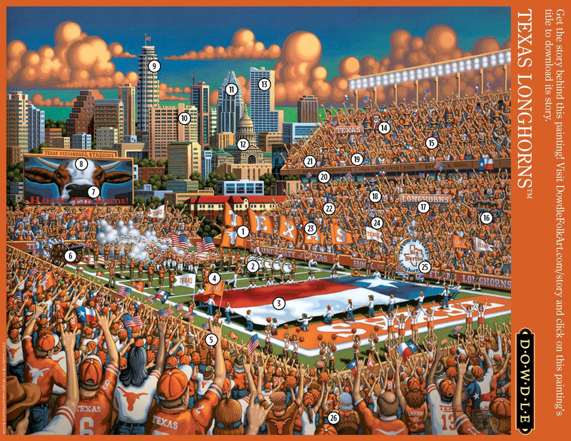 "Texas Longhorns" Jigsaw Puzzle - Texas Time Gifts and Fine Art