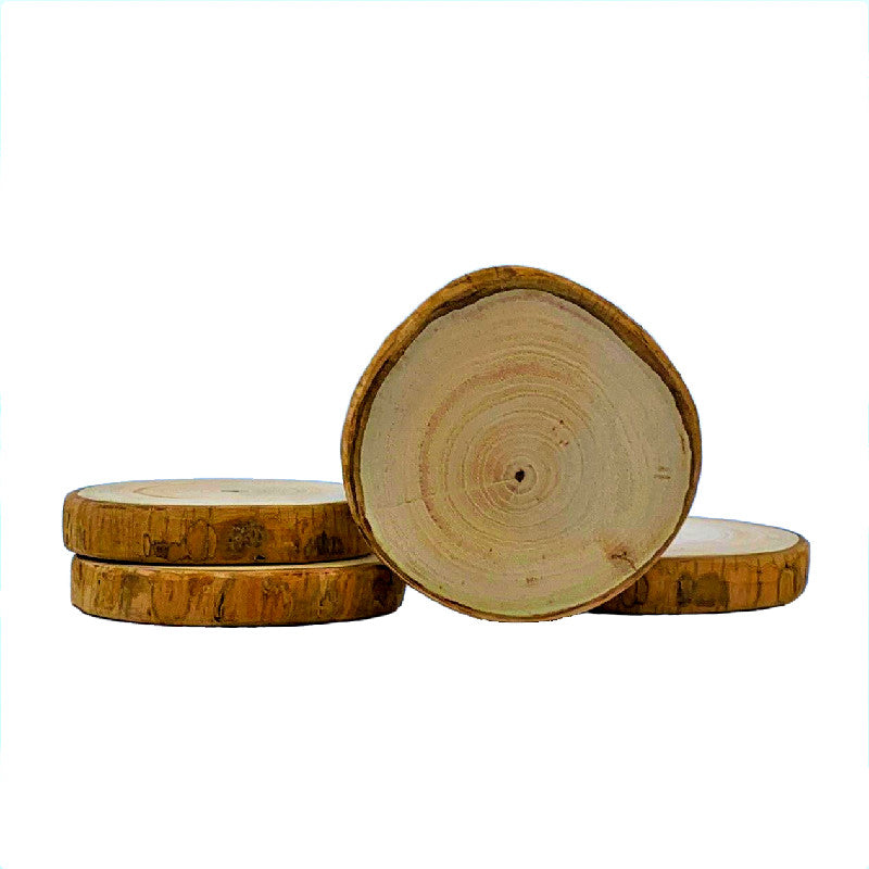 "Texas Pecan Hardwood Rustic Drink Coasters" (Set of Four) - Texas Time Gifts and Fine Art