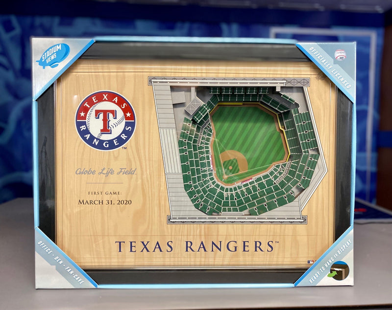 Texas Rangers—Globe Life Field 25-Layer "StadiumViews" 3D Wall Art - Texas Time Gifts and Fine Art