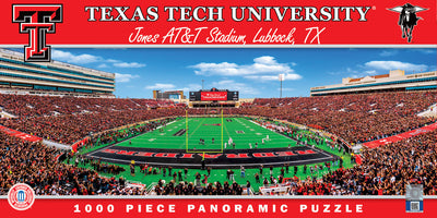 "Texas Tech" (Jones-AT&T Stadium) Panoramic Jigsaw Puzzle - Texas Time Gifts and Fine Art 