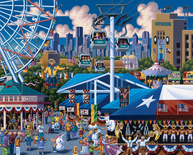 Texas "State Fair" (Dallas) Jigsaw Puzzle - Texas Time Gifts and Fine Art