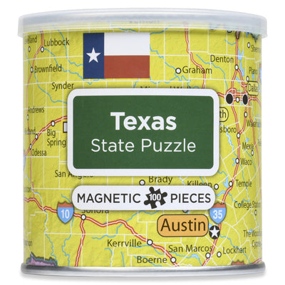 "Texas" State Map Magnetic Jigsaw Puzzle - Texas Time Gifts and Fine Art