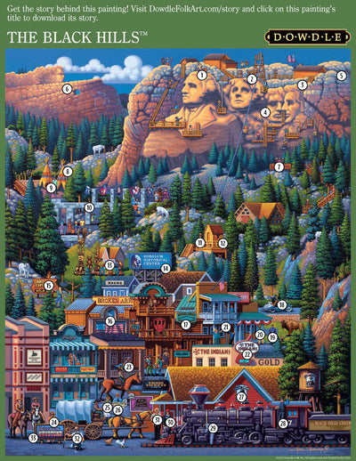"The Black Hills" (Mount Rushmore) Jigsaw Puzzle - Texas Time Gifts and Fine Art