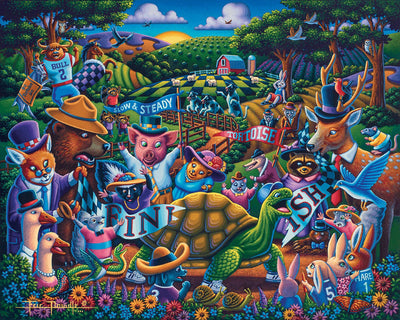 "Tortoise and the Hare" Jigsaw Puzzle - Texas Time Gifts and Fine Art