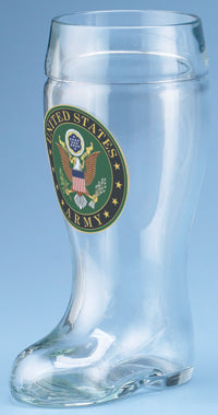 U.S. Army Glass Beer Boot (1 Liter) - Texas Time Gifts and Fine Art 220824