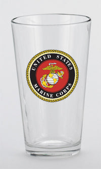 U.S. Marine Corps Mixing Glasses (Set of Four) - Texas Time Gifts and Fine Art 220825