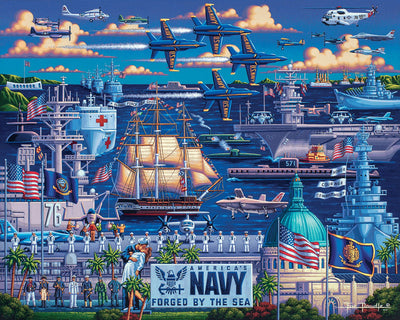 "U.S. Navy" Canvas Gallery Wrap Wall Art - Texas Time Gifts and Fine Art