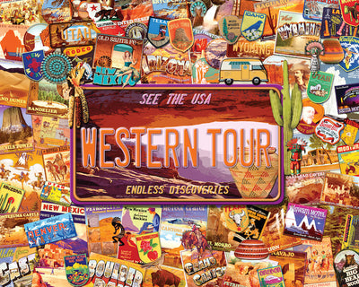 "Western Tour by Kate Ward Thacker" Jigsaw Puzzle - Texas Time Gifts and Fine Art