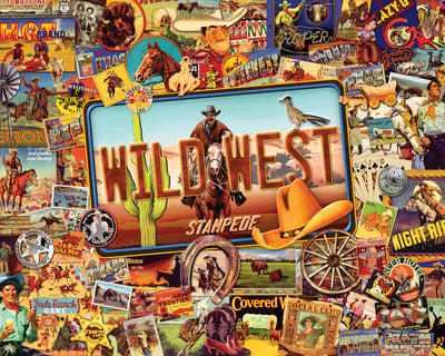 "Wild West by Kate Ward Thacker" Jigsaw Puzzle - Texas Time Gifts and Fine Art