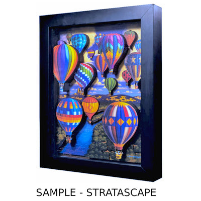 "Winter Fun" (Rockefeller Center Christmas Tree) Stratascape Dimensional Wall Art - Texas Time Gifts and Fine Art