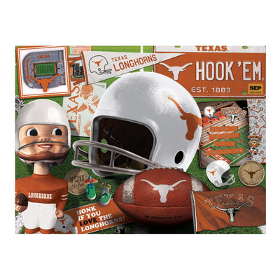 Texas Longhorns "Retro Series" Team Jigsaw Puzzle - Texas Time Gifts and Fine Art