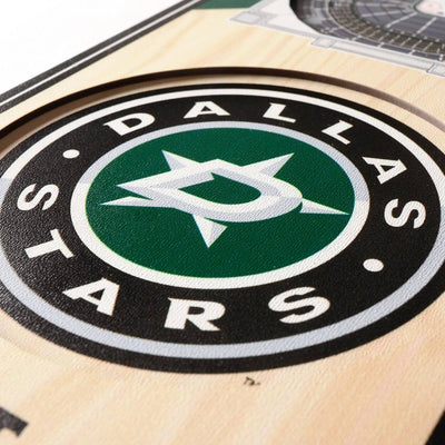 "Dallas Stars" 3D Arena Banner Wall Art—8" x 32" - Texas Time Gifts and Fine Art