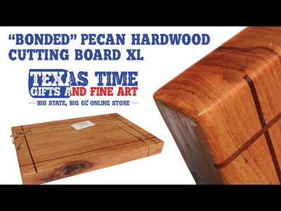 "Bonded" Rustic Pecan Hardwood Cutting Board—Extra-Large - Texas Time Gifts and Fine Art